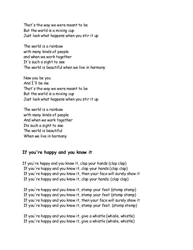 The world is like a rainbow lyrics